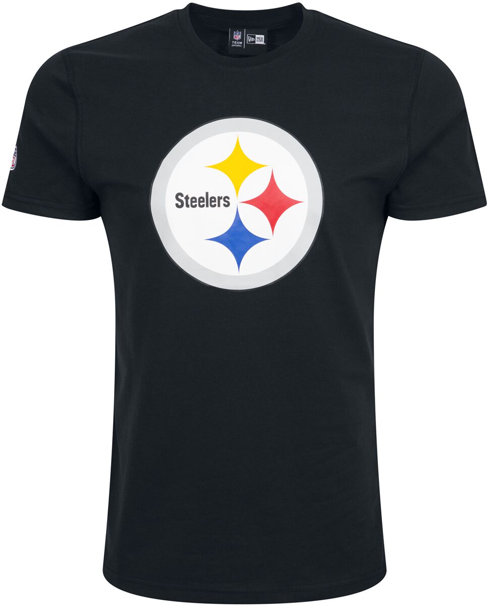 New Era - NFL T-Shirt - Pittsburgh Steelers - S bis M - für Männer - Größe S - schwarz von New Era - NFL