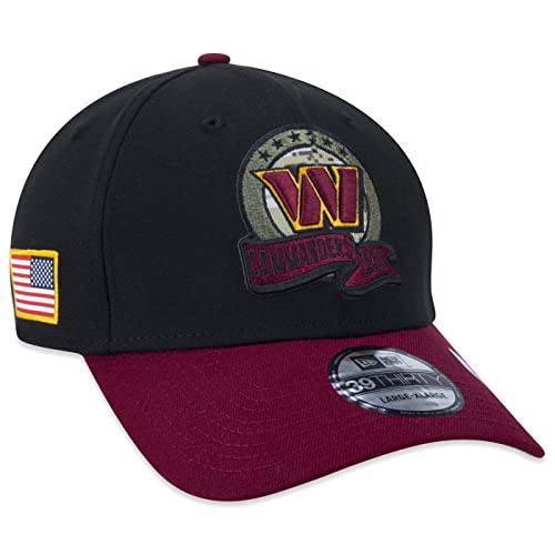 Herren New EraNFL 2022 Salute to Service 39Thirty Flex Hat, Washington Commanders, Schwarz, S/M von New Era