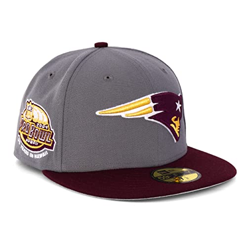 New Era 59 Fifty New England Patriots Snapback Cap, Grey/Maroon, 7 3/4 von New Era