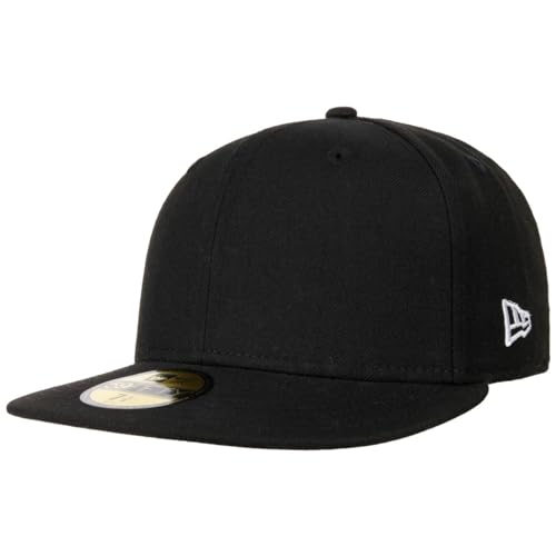 New Era 59Fifty Essential Cap Basecap Baseballcap Flat Brim Fitted Herren - Hinten geschlossen, mit Schirm Winter Herbst Frühjahr Sommer Frühling-Sommer Herbst-Winter - 7 1/2 (59,6 cm) schwarz von New Era