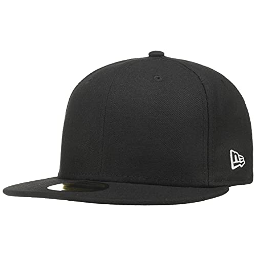 New Era 59Fifty Essential Cap Basecap Baseballcap Flat Brim Fitted Herren - Hinten geschlossen, mit Schirm Winter Herbst Frühjahr Sommer Frühling-Sommer Herbst-Winter - 7 1/4 (57,7 cm) schwarz von New Era