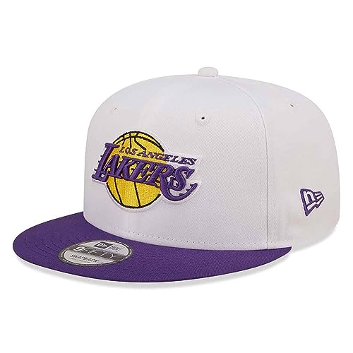 New Era 9FIFTY NBA Los Angeles Lakers White Crown Cap weiß/lila, S/M von New Era