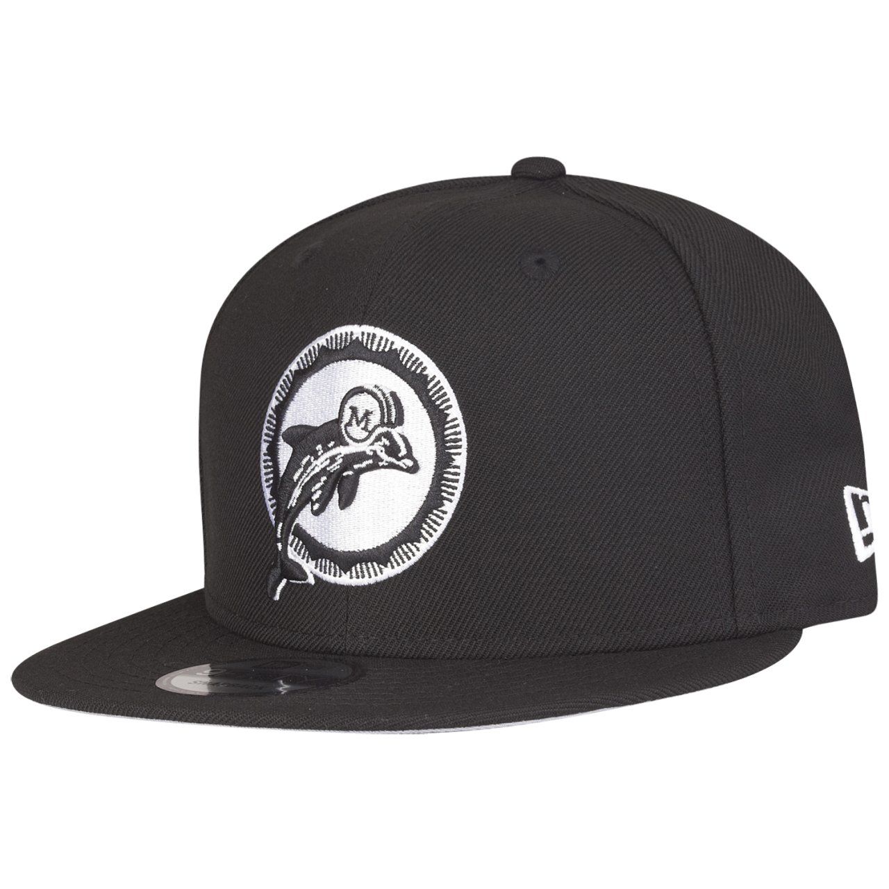 New Era 9Fifty Snapback Cap - Retro Miami Dolphins schwarz von New Era