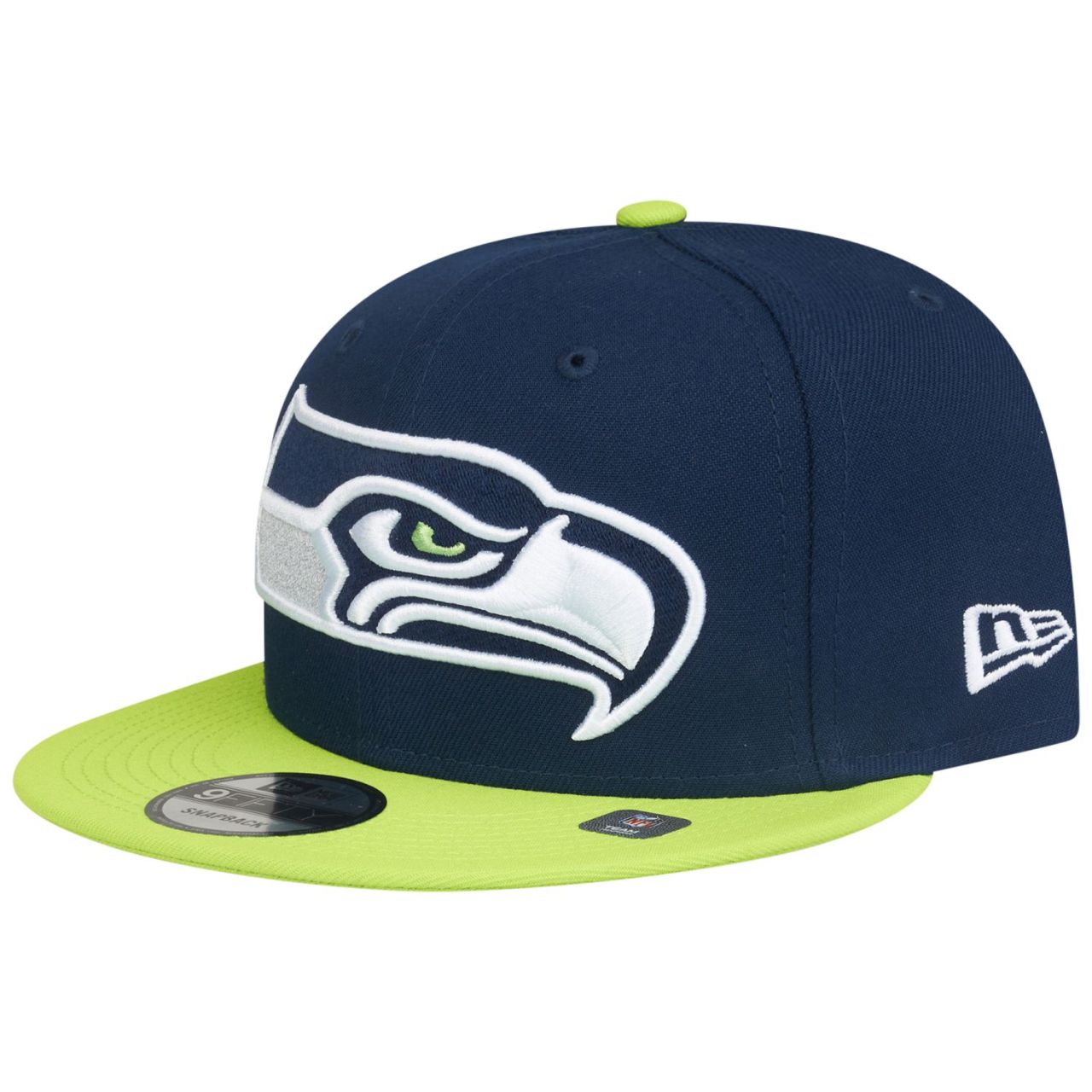 New Era 9Fifty Snapback Cap - XL LOGO Seattle Seahawks navy von New Era