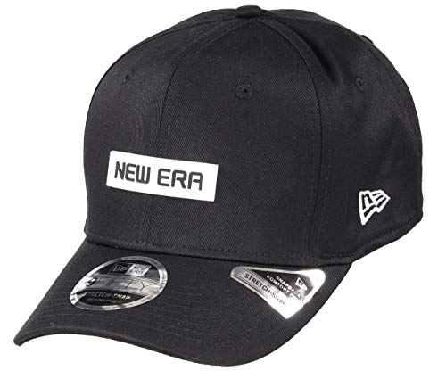 New Era 9Fifty Stretch Cap Rubber Badge Black/White - M - L von New Era