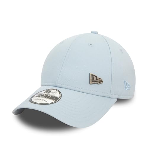 New Era 9Forty Cap Verstellbarer Verschluss gebogener Schirm metallener Pin Kappe hellblau - One-Size von New Era