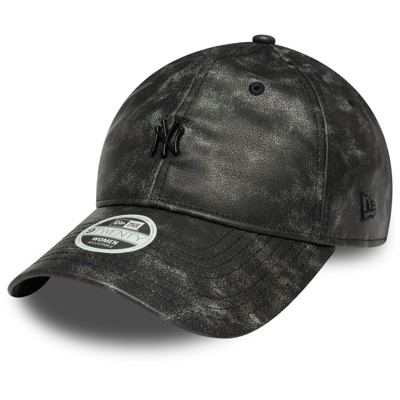 New Era 9Forty Damen Cap - KUNSTLEDER NY Yankees schwarz von New Era