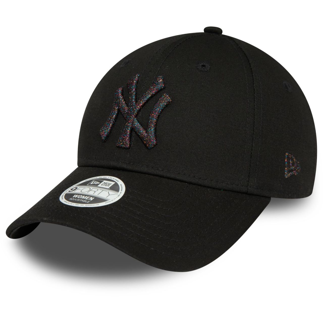 New Era 9Forty Damen Cap - METALLIC New York Yankees schwarz von New Era