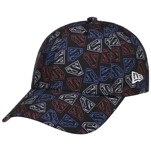 New Era 9Forty Kids Chyt Superman Cap Basecap Baseballcap Curved Brim Kindercap (Youth (52-56 cm) - schwarz) von New Era
