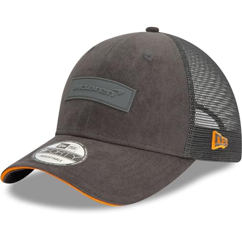 New Era 9Forty Mesh Snapback Cap - Suede McLaren Charcoal von New Era