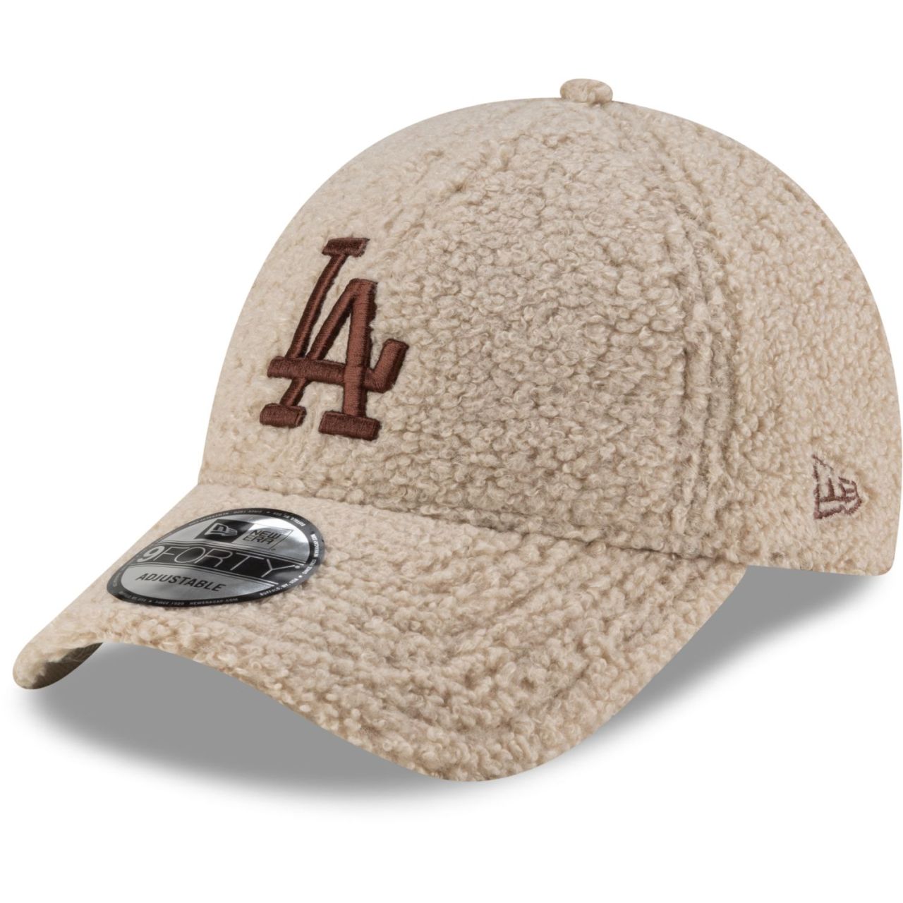 New Era 9Forty Strapback Sherpa Cap - BORG LA Dodgers beige von New Era