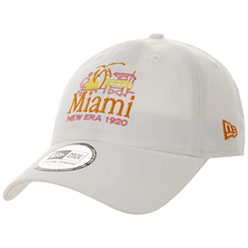 New Era 9Twenty Script Classic Cap Basecap Baseballcap Curved Brim Damen/Herren - Metallschnalle, mit Schirm Sommer Frühling-Sommer - One Size weiß von New Era