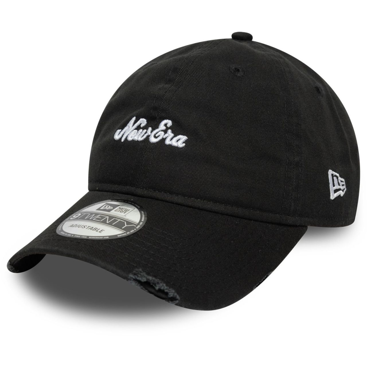 New Era 9Twenty Adjustable Cap - DISTRESSED Brand schwarz von New Era