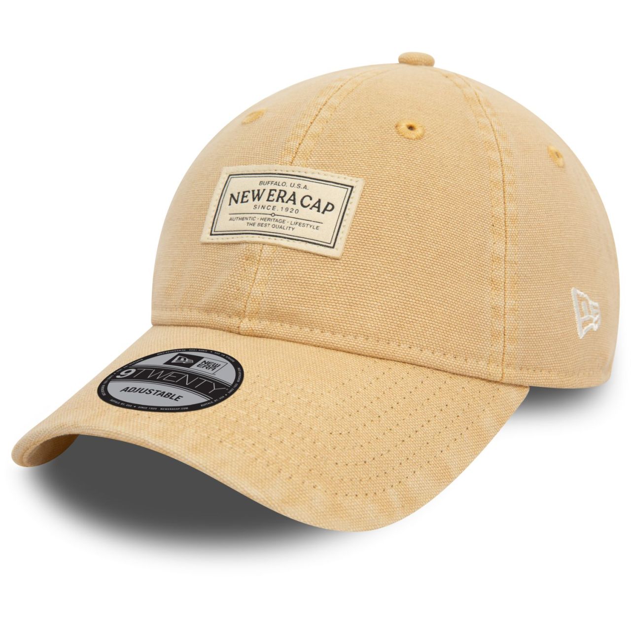 New Era 9Twenty Casual Cap - CANVAS Brand Patch oat milk von New Era