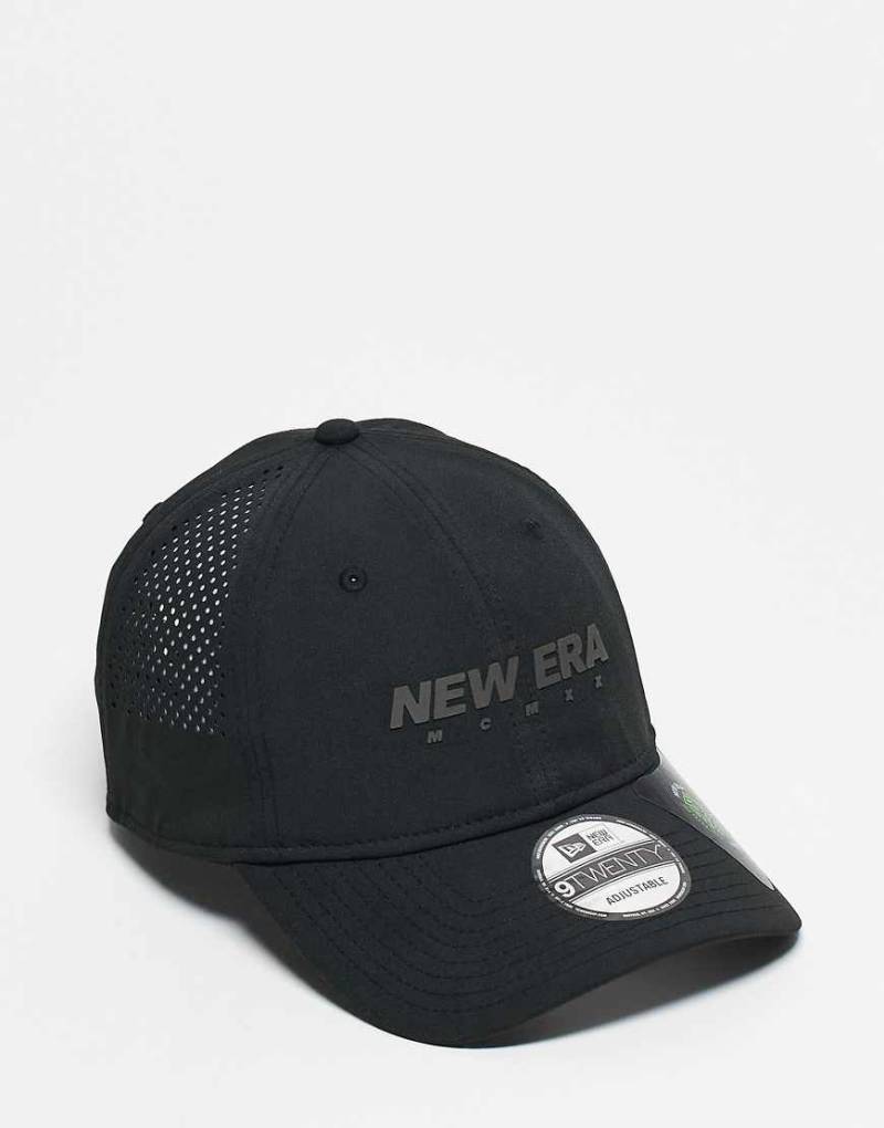 New Era - 9Twenty - Kappe in Schwarz mit Gummi-Logo von New Era