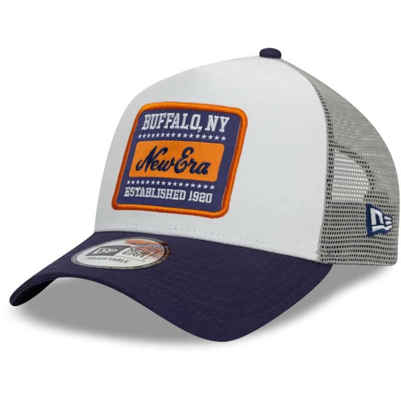 New Era A-Frame Mesh Trucker Cap - BRAND PATCH weiß von New Era
