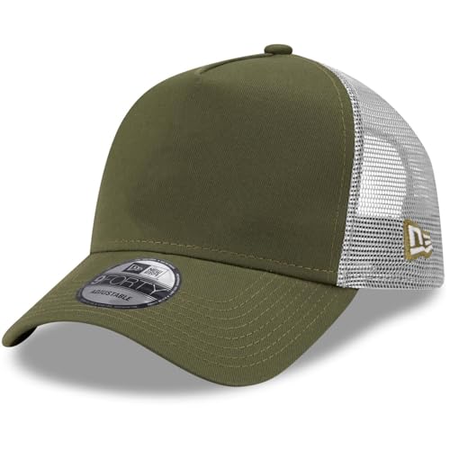 New Era A-Frame Mesh Trucker Cap - Essential Oliv von New Era