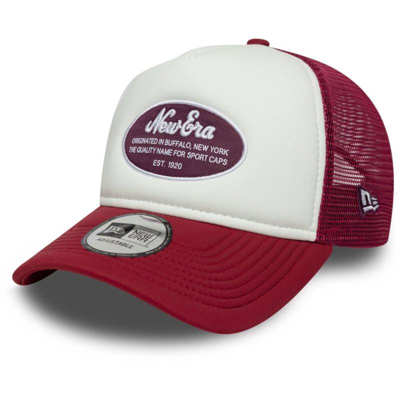 New Era A-Frame Mesh Trucker Cap - RETRO PATCH maroon von New Era