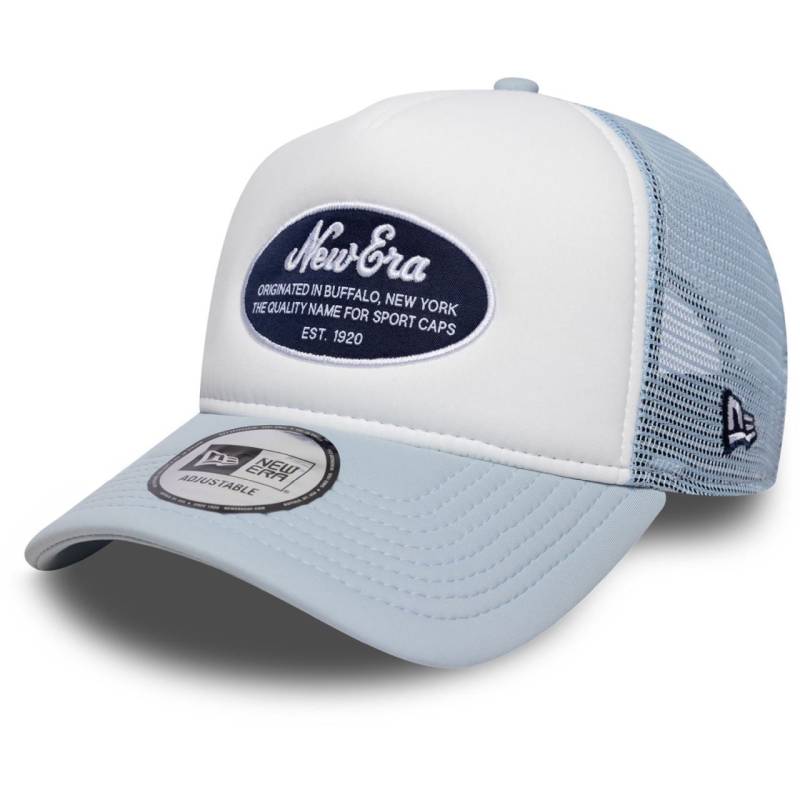 New Era A-Frame Mesh Trucker Cap - RETRO PATCH sky blue von New Era