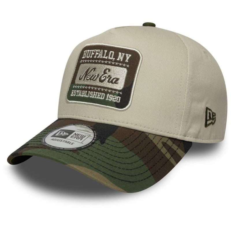 New Era A-Frame Trucker Cap - BRAND PATCH beige wood camo von New Era