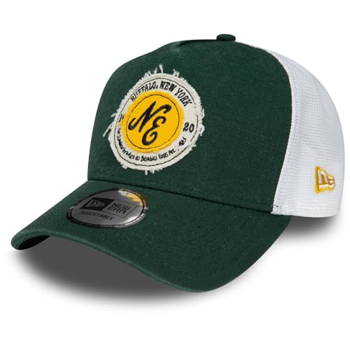 New Era NE Washed Trucker Adjustable NE Logo Grün Weiß, Size:OneSize von New Era