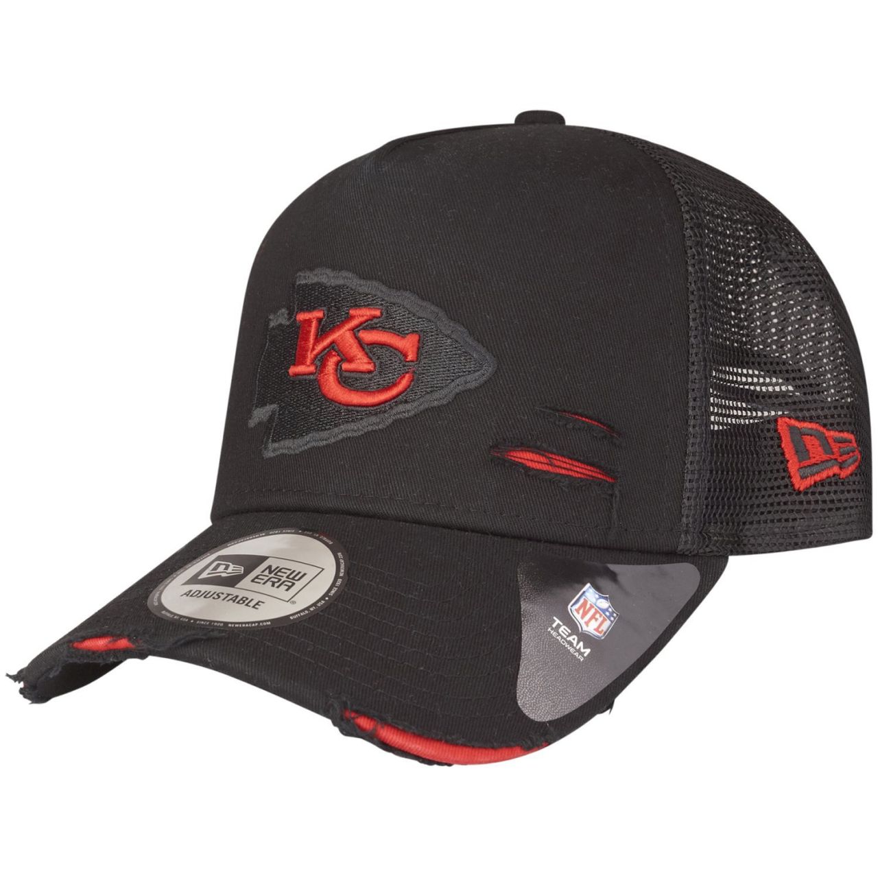 New Era Adjustable Trucker Cap DISTRESSED Kansas City Chiefs von New Era