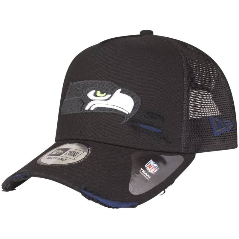 New Era Adjustable Trucker Cap DISTRESSED Seattle Seahawks von New Era