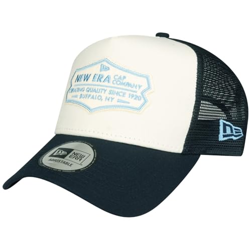 New Era Adjustable Trucker Cap - Retro Patch Navy/Chrome von New Era