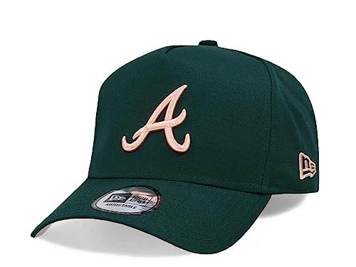 New Era Atlanta Braves Green and Peach A Frame Snapback Cap von New Era