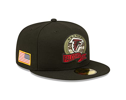 New Era Atlanta Falcons NFL Salute to Service 2022 Black 59Fifty Basecap - 7 5/8-61cm (XL) von New Era