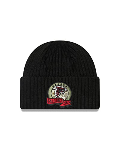 New Era Atlanta Falcons NFL Salute to Service 2022 Black Cuff Knit Beanie - One-Size von New Era