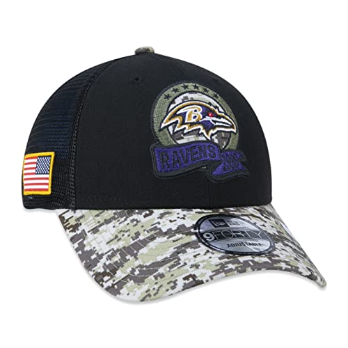 New Era Baltimore Ravens NFL Salute to Service 2022 Black 9Forty Snapback Cap - One-Size von New Era