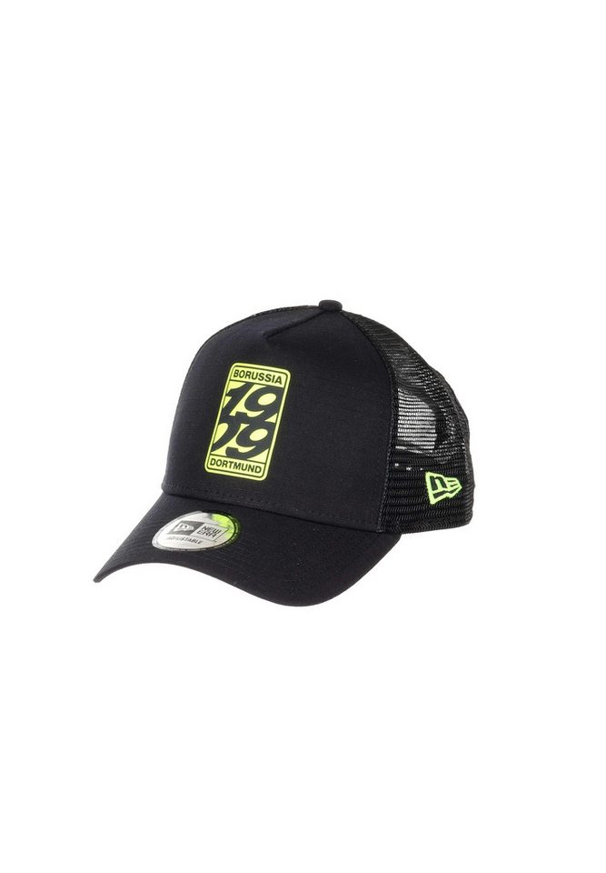 New Era Baseball Cap BVB 09 Borussia Dortmund Patch Schwarz Verstellbare A-Frame Trucker Ca (1-St) von New Era