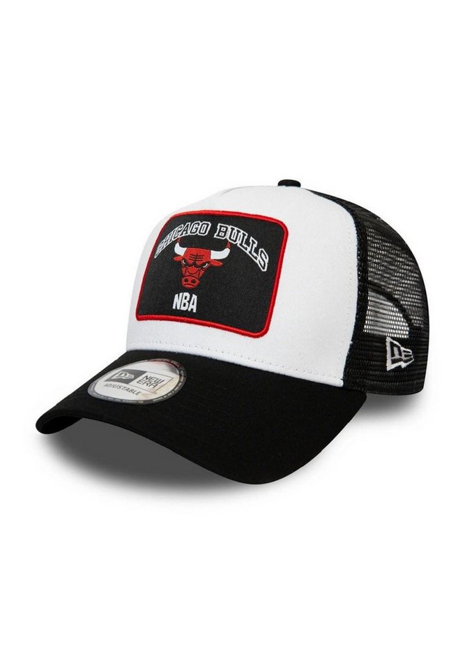New Era Baseball Cap Chicago Bulls NBA Graphic Patch Black White A-Frame Adjustable Trucker (1-St) von New Era