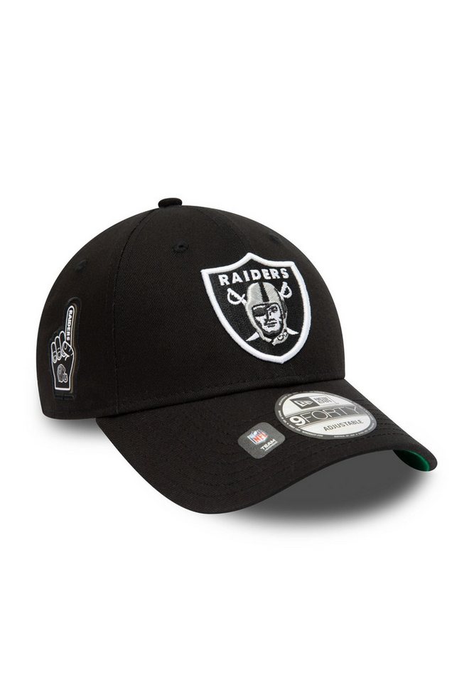 New Era Baseball Cap Las Vegas Raiders NFL Team Side Patch Black 9Forty Adjustable Cap New (1-St) von New Era