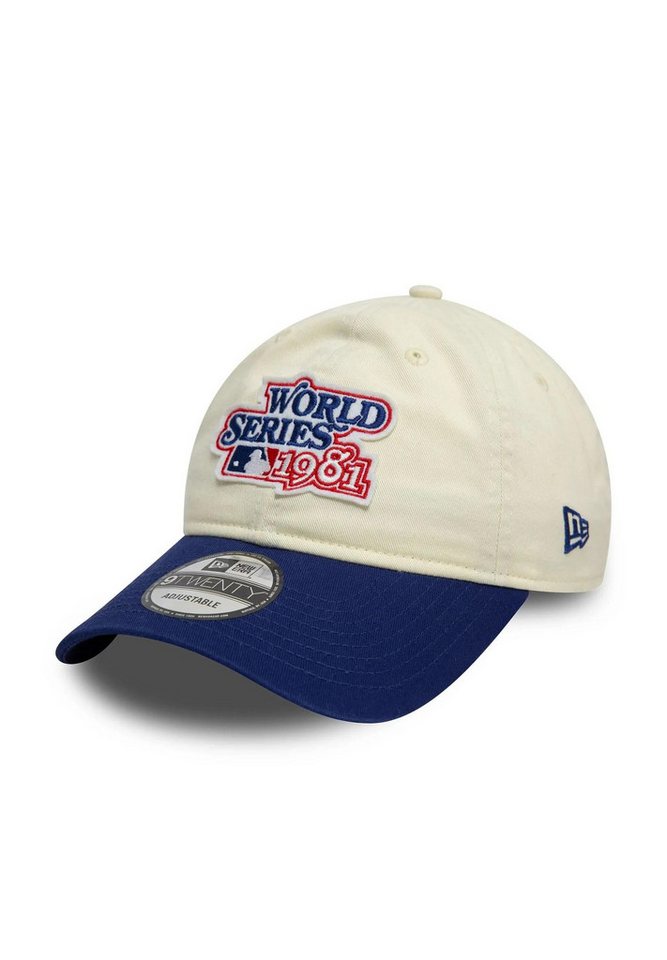 New Era Baseball Cap Los Angeles Dodgers MLB World Series Patch Beige Blau Verstellbare 9Tw (1-St) von New Era
