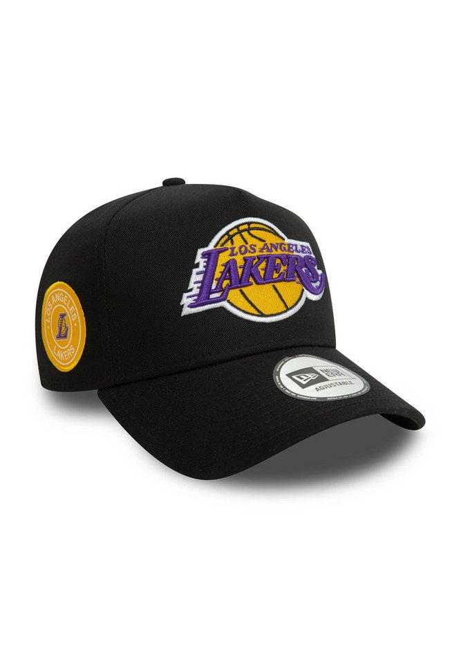 New Era Baseball Cap Los Angeles Lakers NBA Team Patch Schwarz Verstellbare 9Forty E-Frame (1-St) von New Era