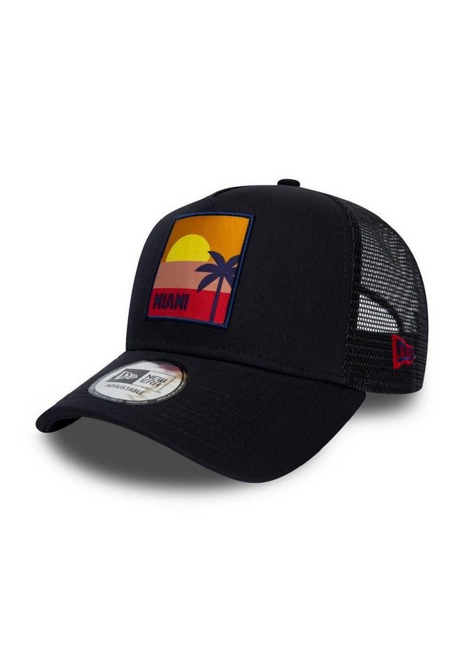 New Era Baseball Cap Miami Patch A-Frame Adjustable Trucker Cap New Era (1-St) von New Era