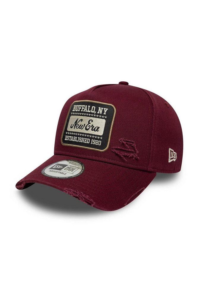 New Era Baseball Cap New Era Patch Distressed 9Forty E-Frame Cap Bordeaux Rot (1-St) von New Era