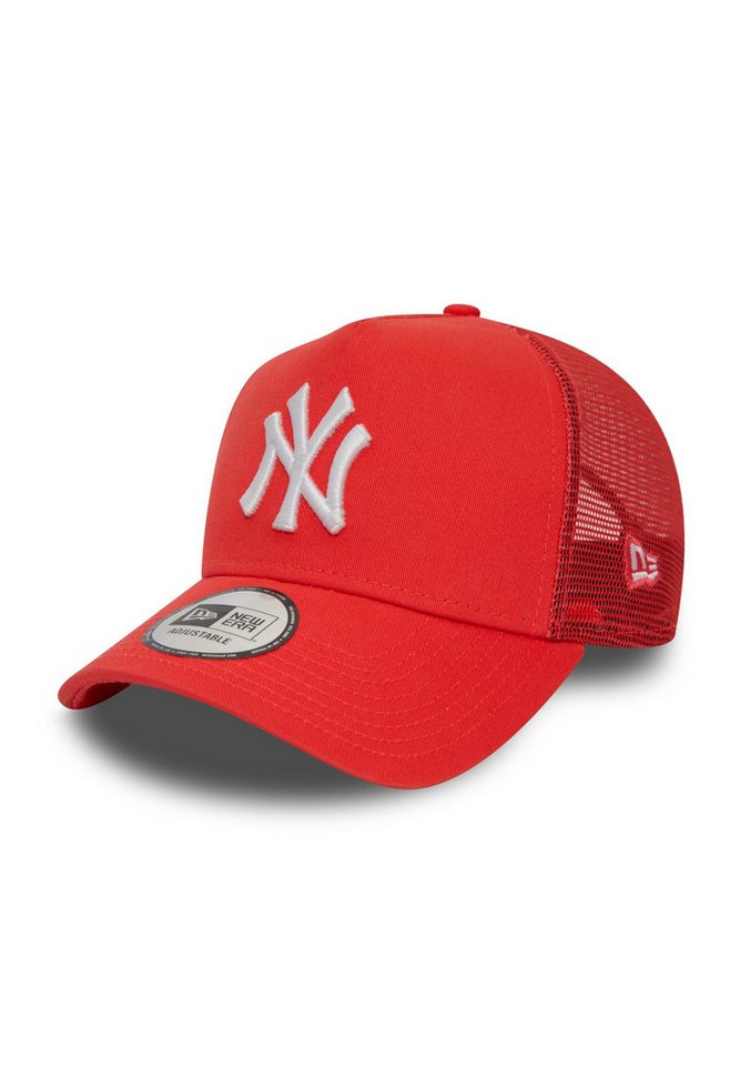 New Era Baseball Cap New York Yankees MLB League Essential Rot Verstellbare A-Frame Trucker (1-St) von New Era