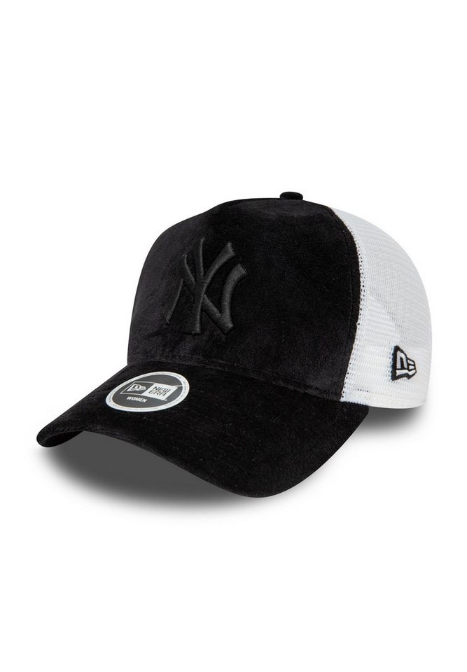 New Era Baseball Cap New York Yankees MLB Velours Schwarz Weiß Verstellbare A-Frame Damen T (1-St) von New Era
