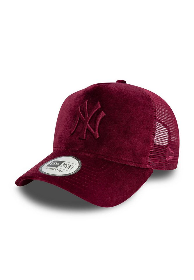 New Era Baseball Cap New York Yankees MLB Womens Velour Weinrot Verstellbare A-Frame Damen (1-St) von New Era