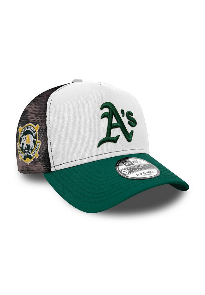 New Era Baseball Cap Oakland Athletics MLB World Series Weiß Grün Verstellbare E-Frame Truc (1-St) von New Era