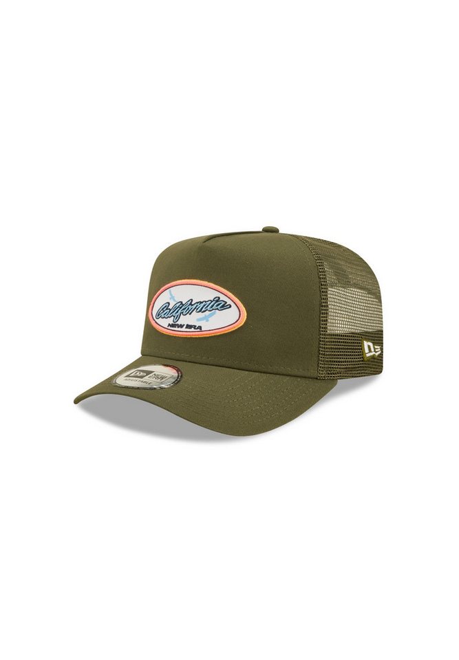 New Era Baseball Cap Oval State California Olive A-Frame Adjustable Trucker Cap New Era (1-St) von New Era