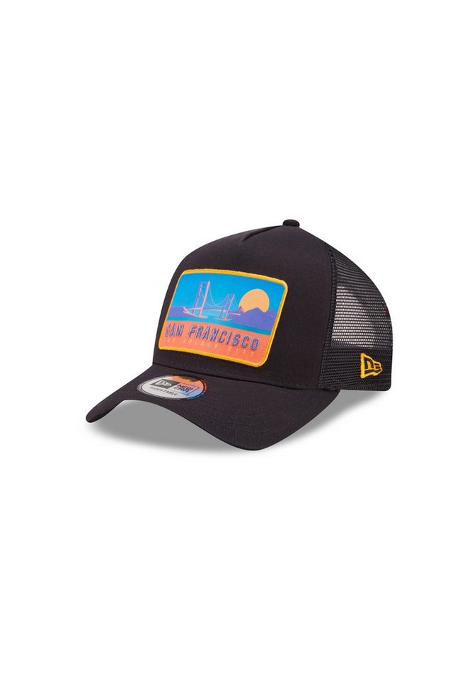 New Era Baseball Cap San Francisco Location Patch Navy A-Frame Adjustable Trucker Cap New E (1-St) von New Era