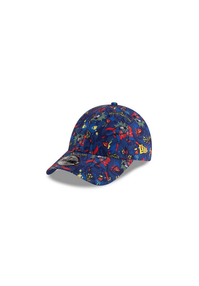 New Era Baseball Cap Superman DC All Over Print Blau Verstellbare 9Forty Cap für Kinder New (1-St) von New Era