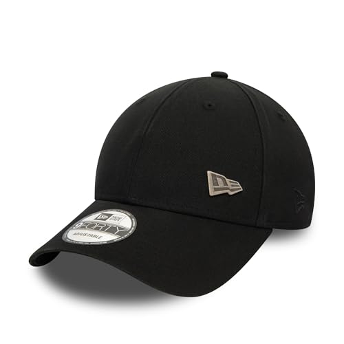 New Era Baseball Cap verstellbar gebogener Schirm One Size 9Forty Strapback Kappe schwarz - One-Size von New Era