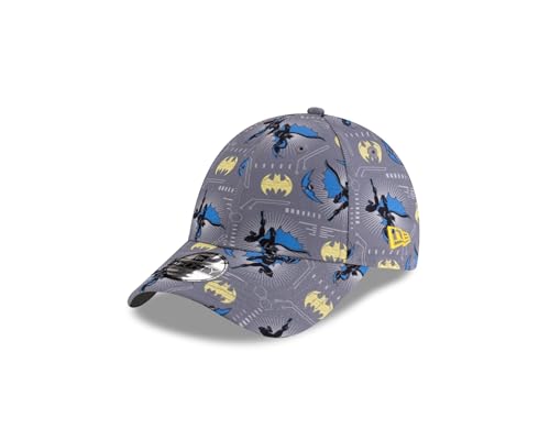 New Era Batman Cap für Jungen und Mädchen Kind Comics verstellbar gebogener Schirm Kappe grau - Youth von New Era