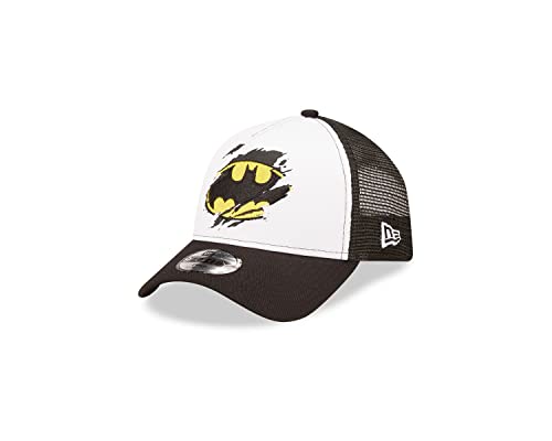 New Era Batman Comic DC Kinder Fanartikel Kappe verstellbar gebogener Schirm 9Forty Trucker Cap schwarz weiß - Youth von New Era