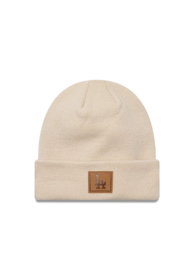 New Era Beanie Los Angeles Dodgers Wintermütze Teamlogo Mütze MLB New Era beige Patch (1-St) von New Era